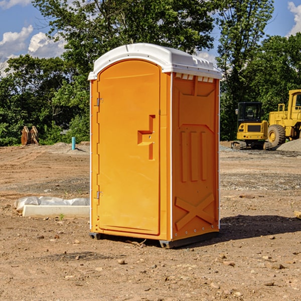 how often are the portable restrooms cleaned and serviced during a rental period in Palmerdale AL